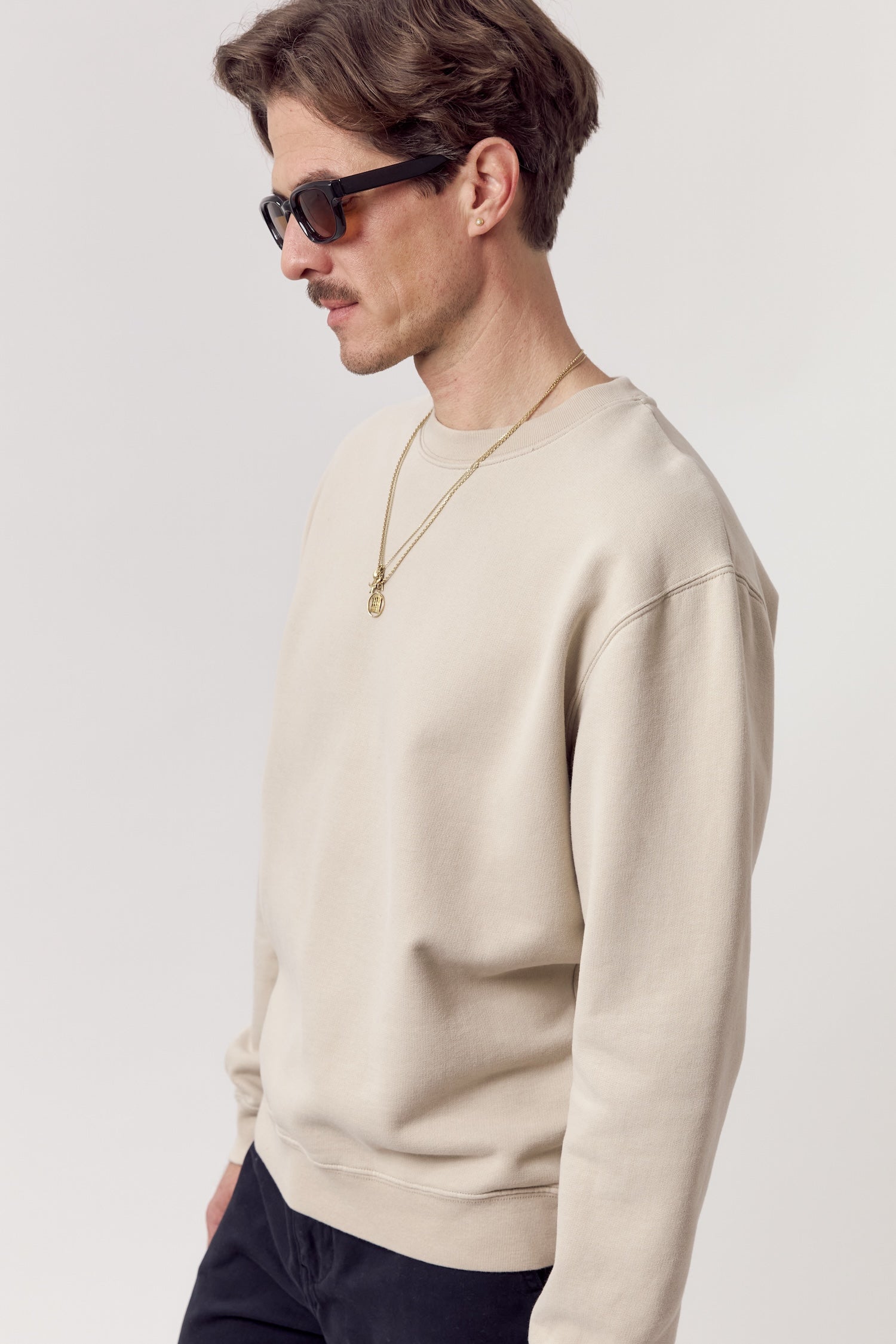 Chris Organic Cotton Sweatshirt Sand