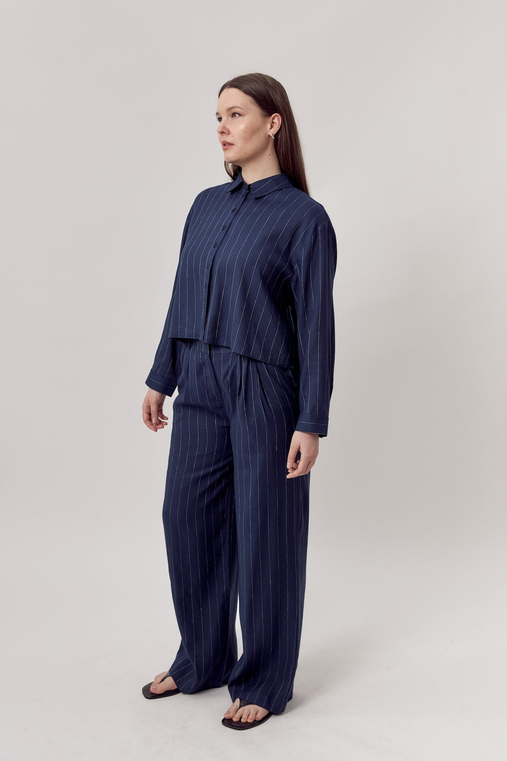 Larry Pants Pinstripe Navy