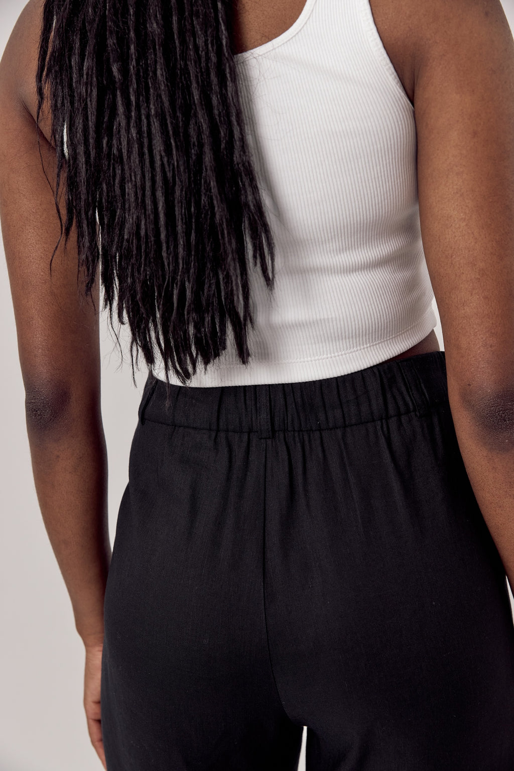 Larry Linen Pants Black