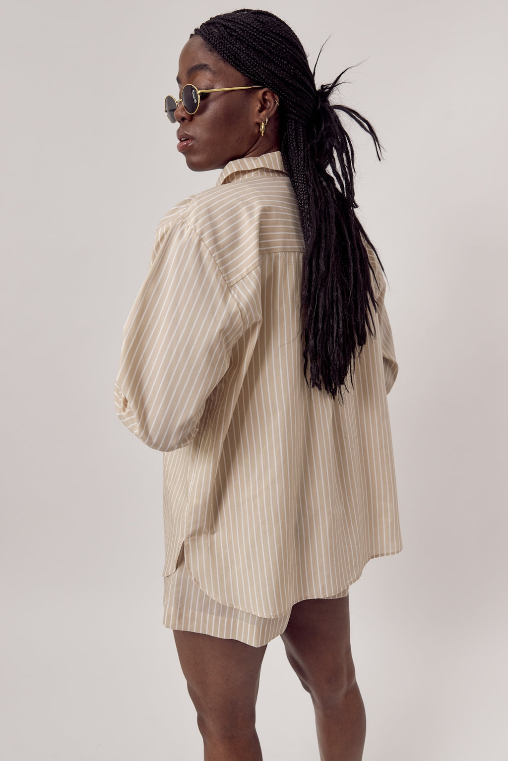 Jane Cupro Shirt Beige White