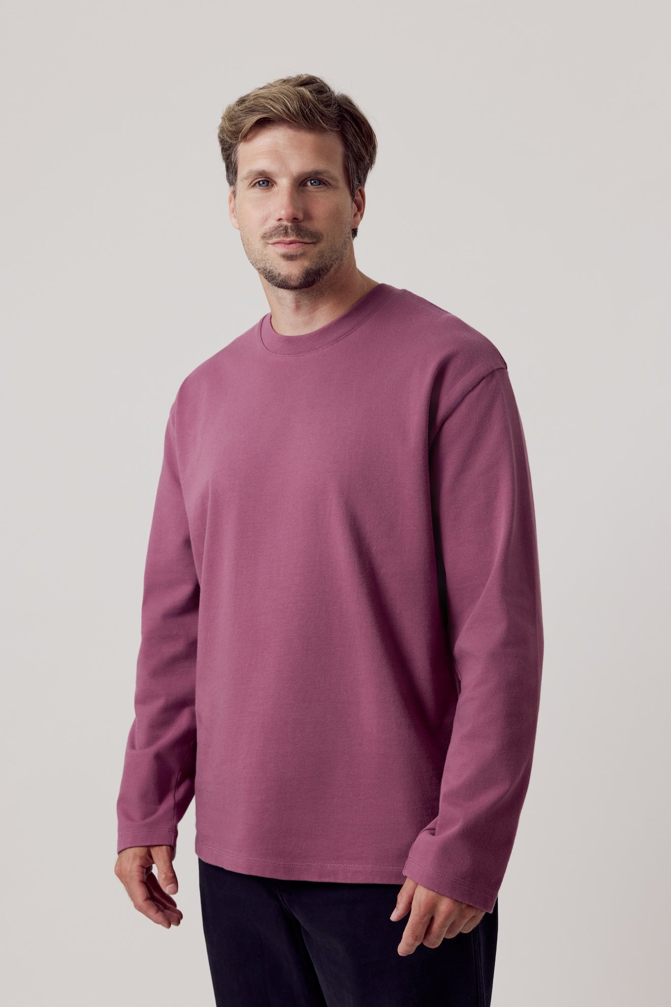 Vinnie Organic Cotton Longsleeve Faded Berry