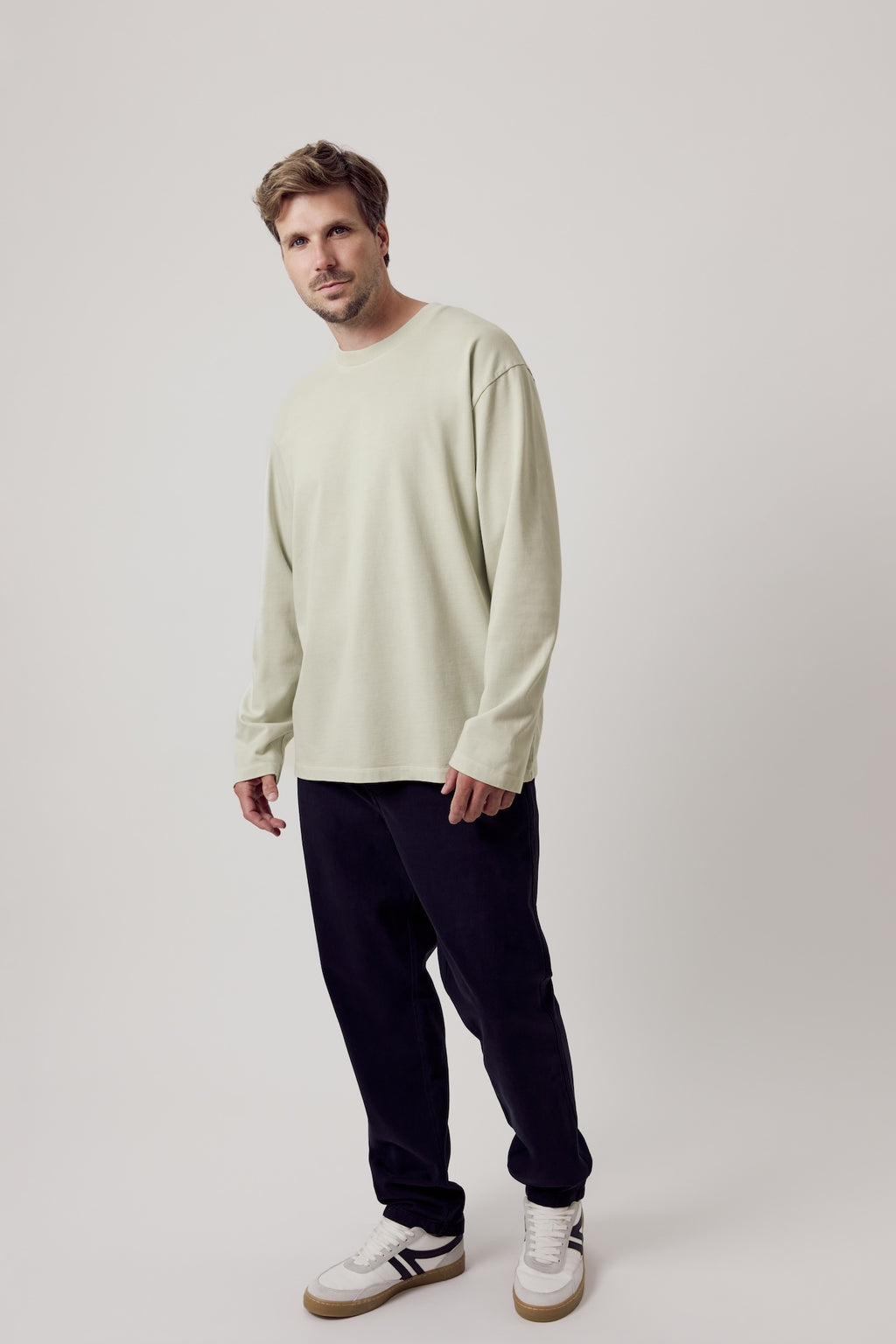 Vinnie Organic Cotton Longsleeve Faded Sage
