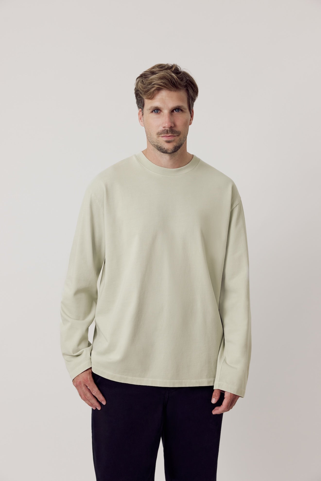 Vinnie Organic Cotton Longsleeve Faded Sage