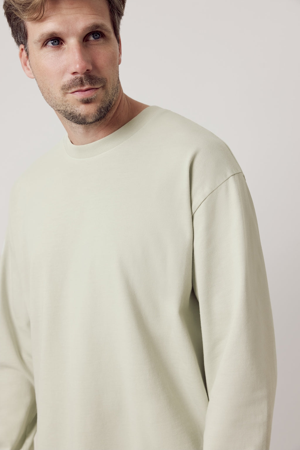 Vinnie Organic Cotton Longsleeve Faded Sage