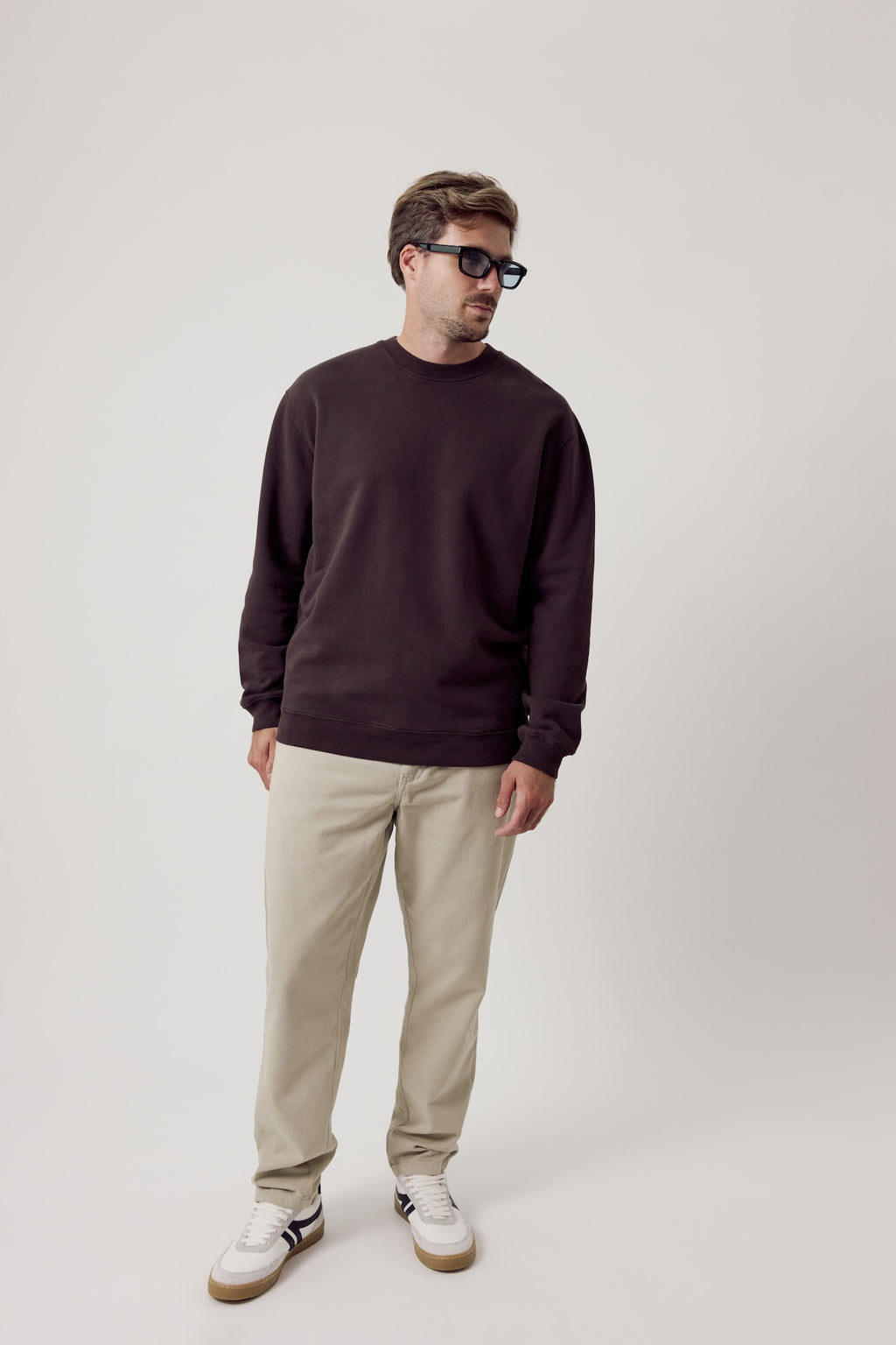 Chris Organic Cotton Sweatshirt Dark Chocolate