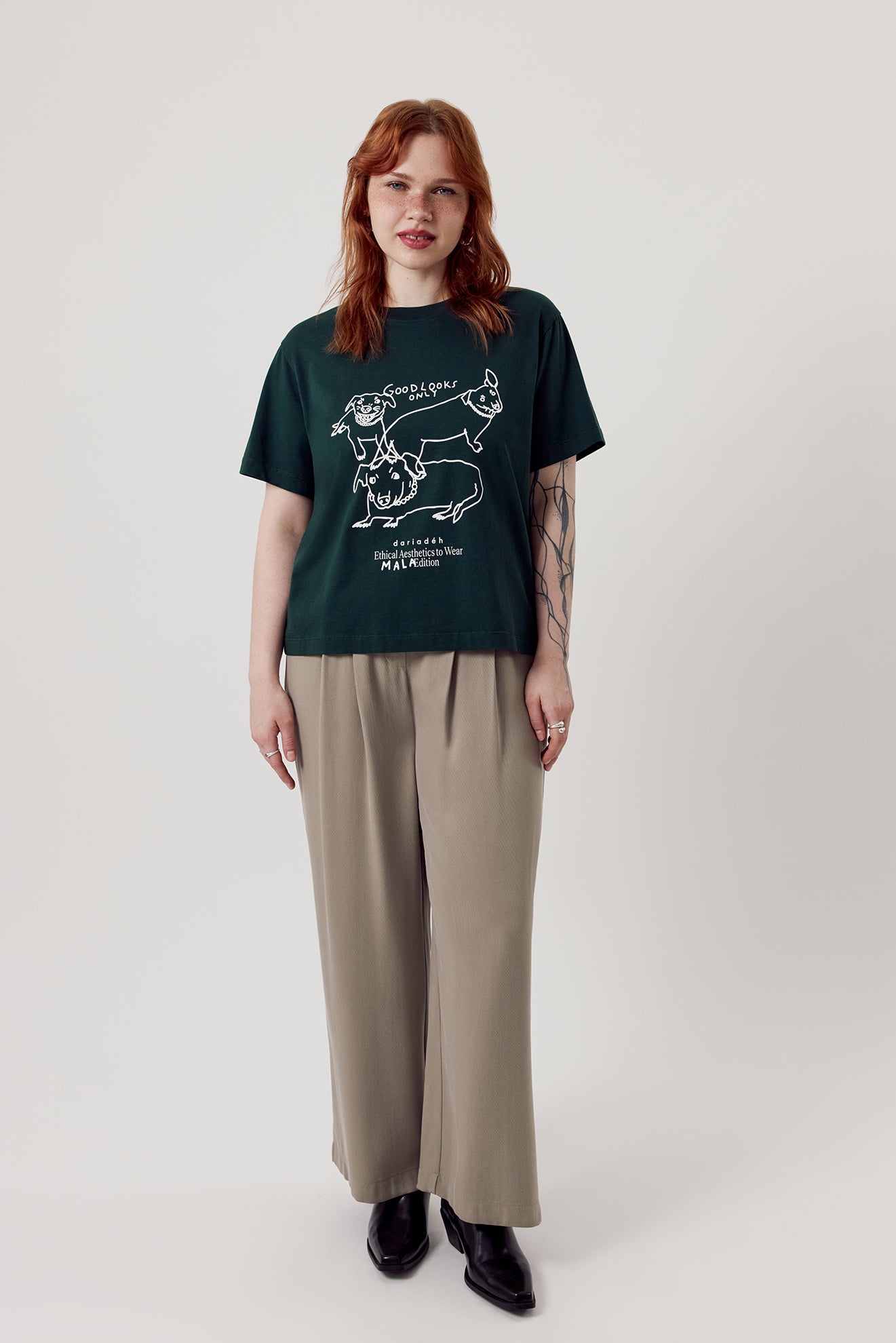 Mala Organic Cotton T-Shirt Dark Green