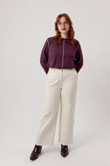 Basic Wide Leg Jeans Ecru