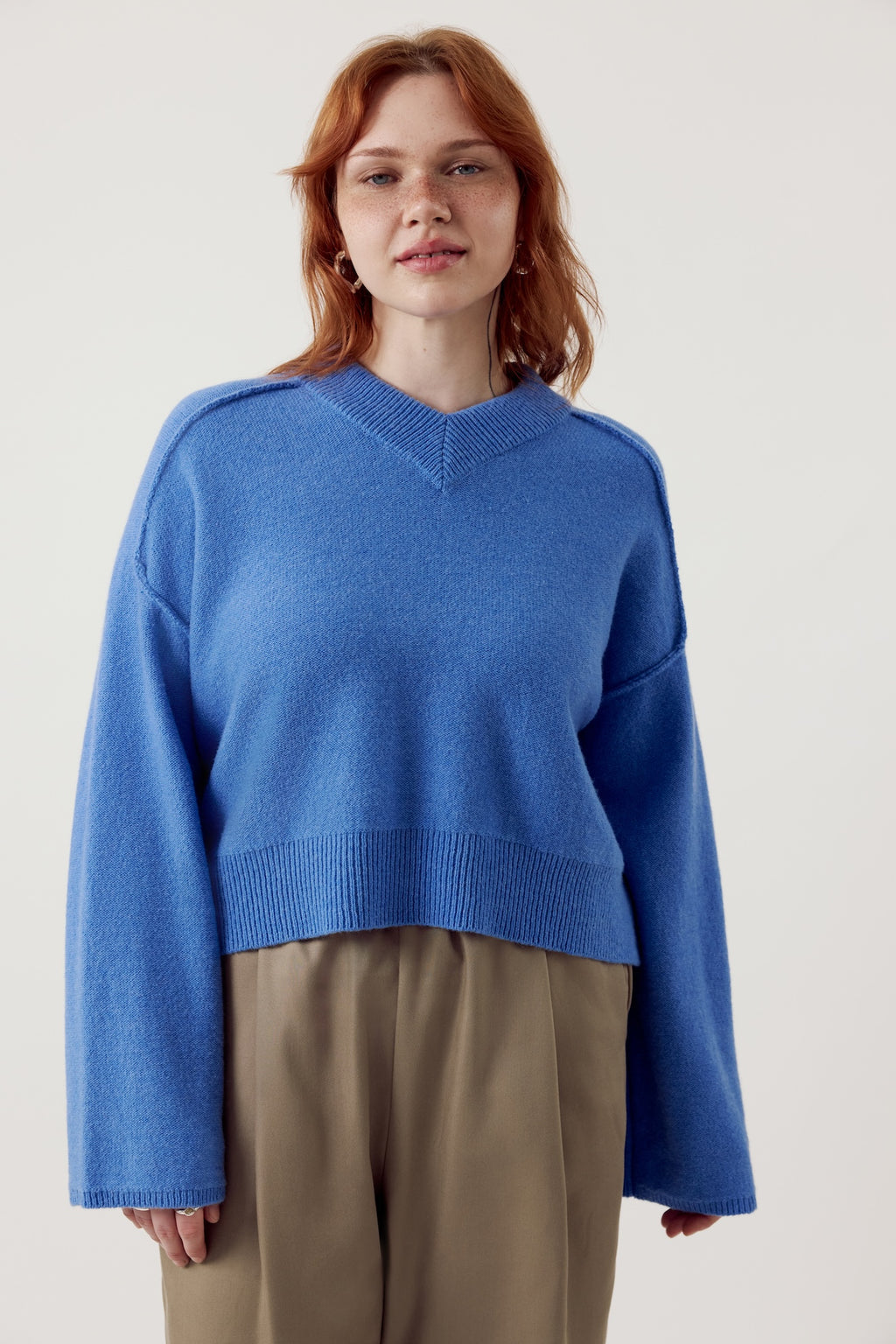 Romy Recycled Wool Jumper Cerulean