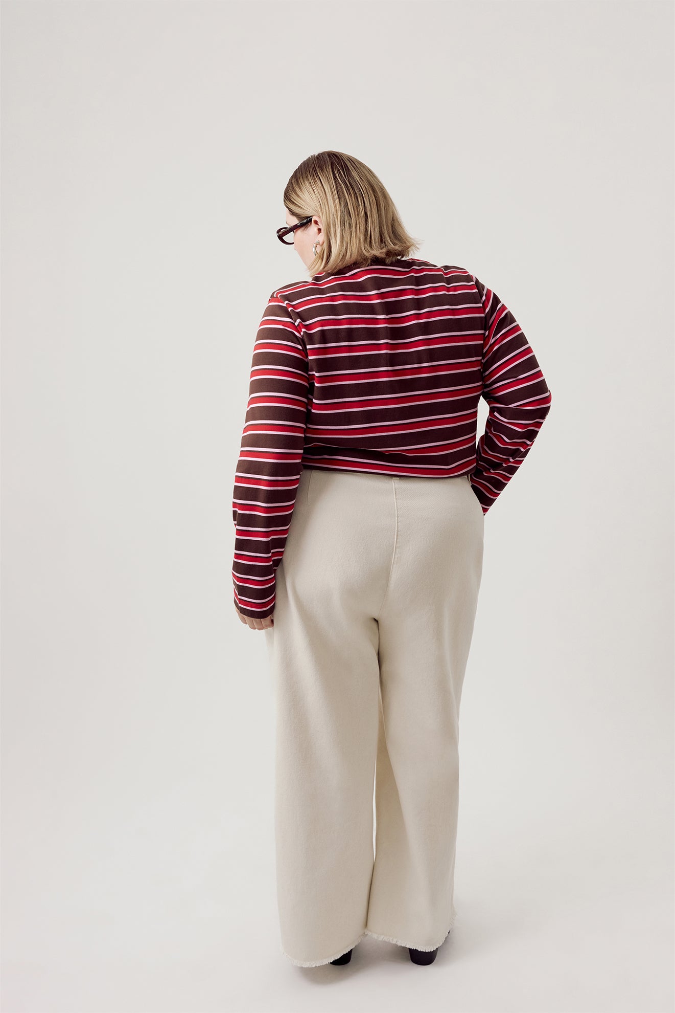 Basic Wide Leg Jeans Ecru