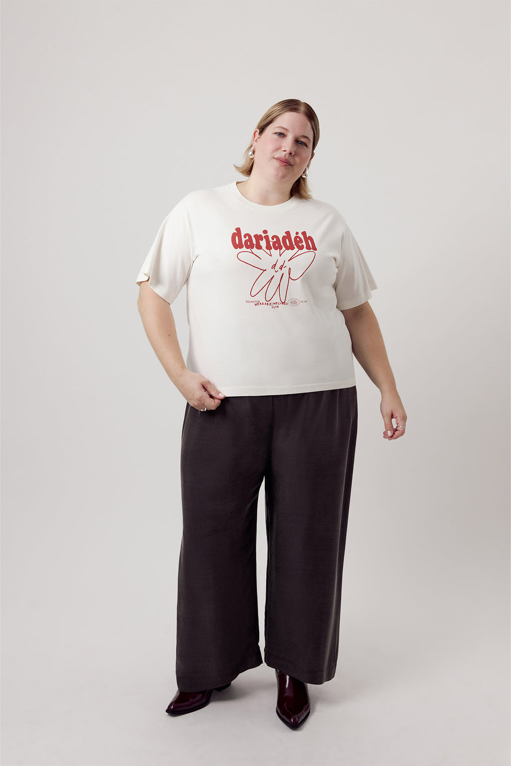 Signature Organic Cotton T-Shirt Ecru Red