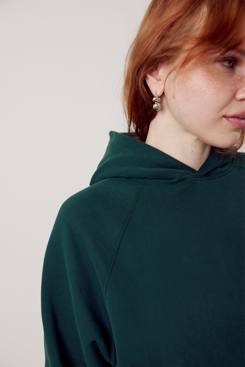 Agi Organic Cotton Hoodie Dark Green