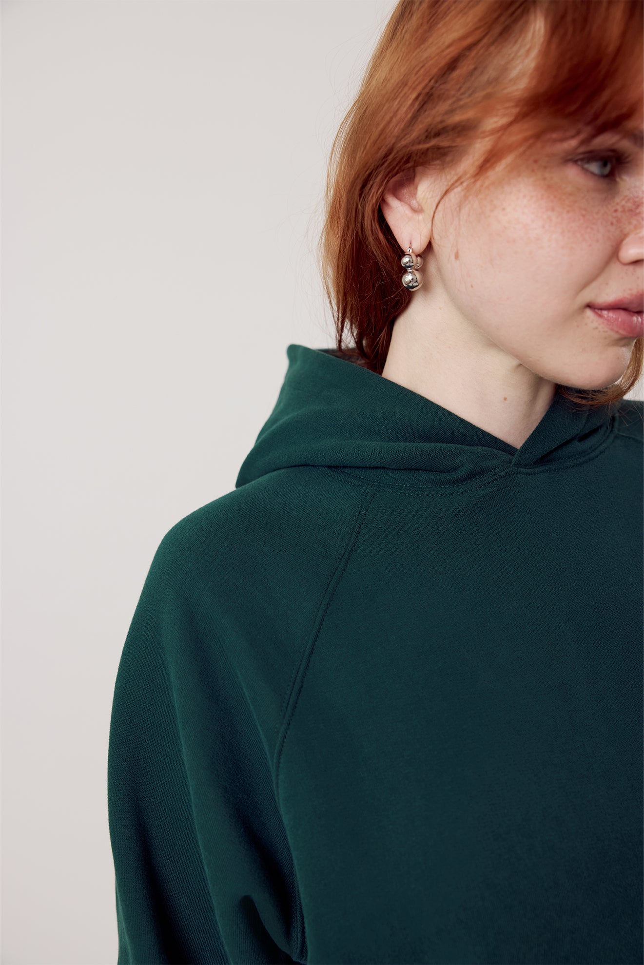 Agi Organic Cotton Hoodie Dark Green