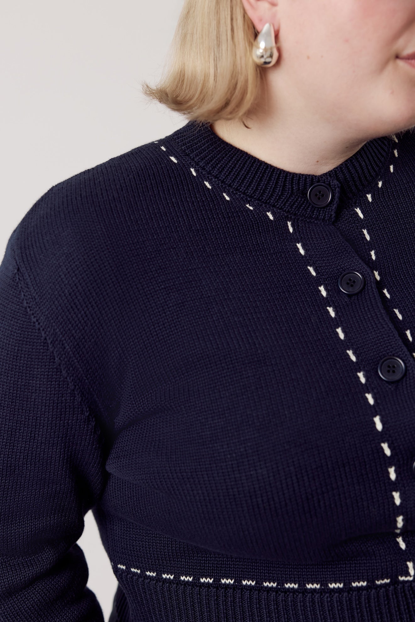 Louie Organic Cotton Cardigan Dark Navy – dariadéh