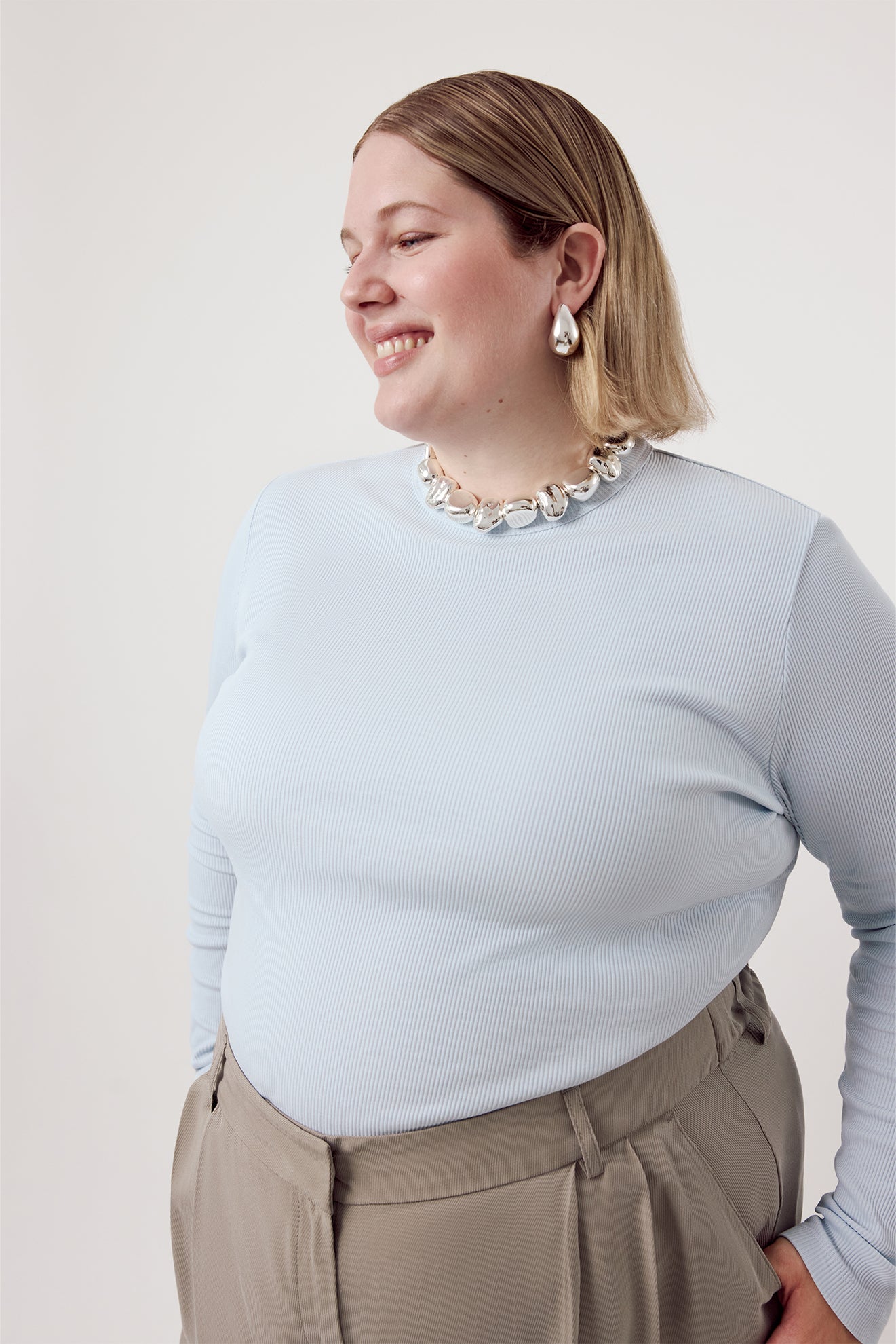 Leonie Rib Longsleeve Sky