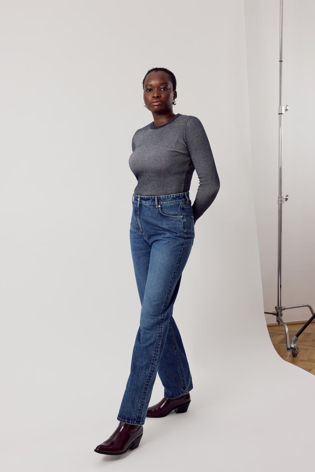 Basic Straight Leg Jeans Recycled Cotton