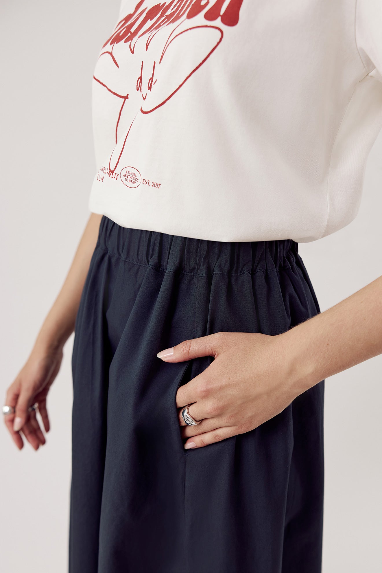 Chiara Organic Cotton Skirt Dark Navy