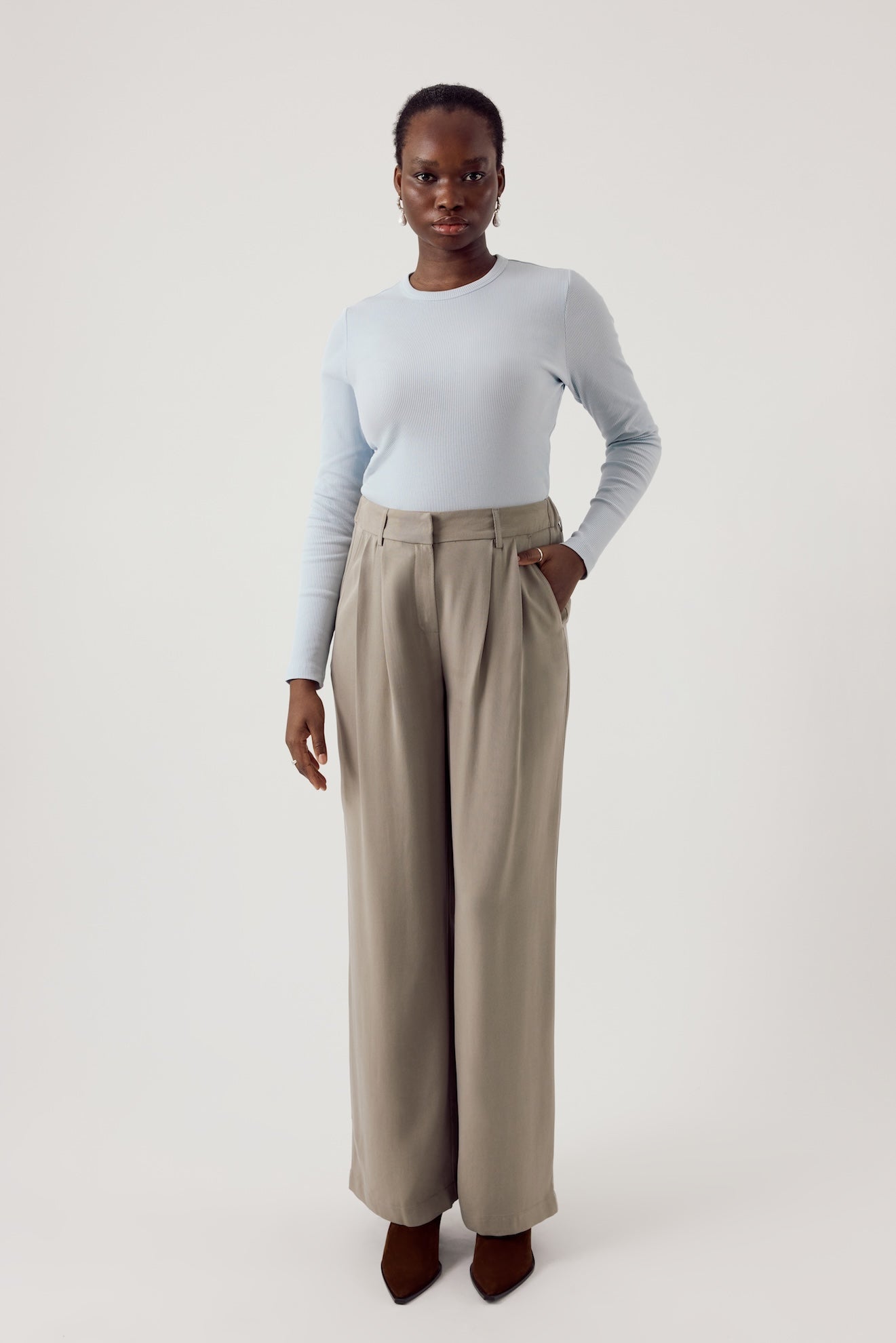 Harry Pants Cupro Fog