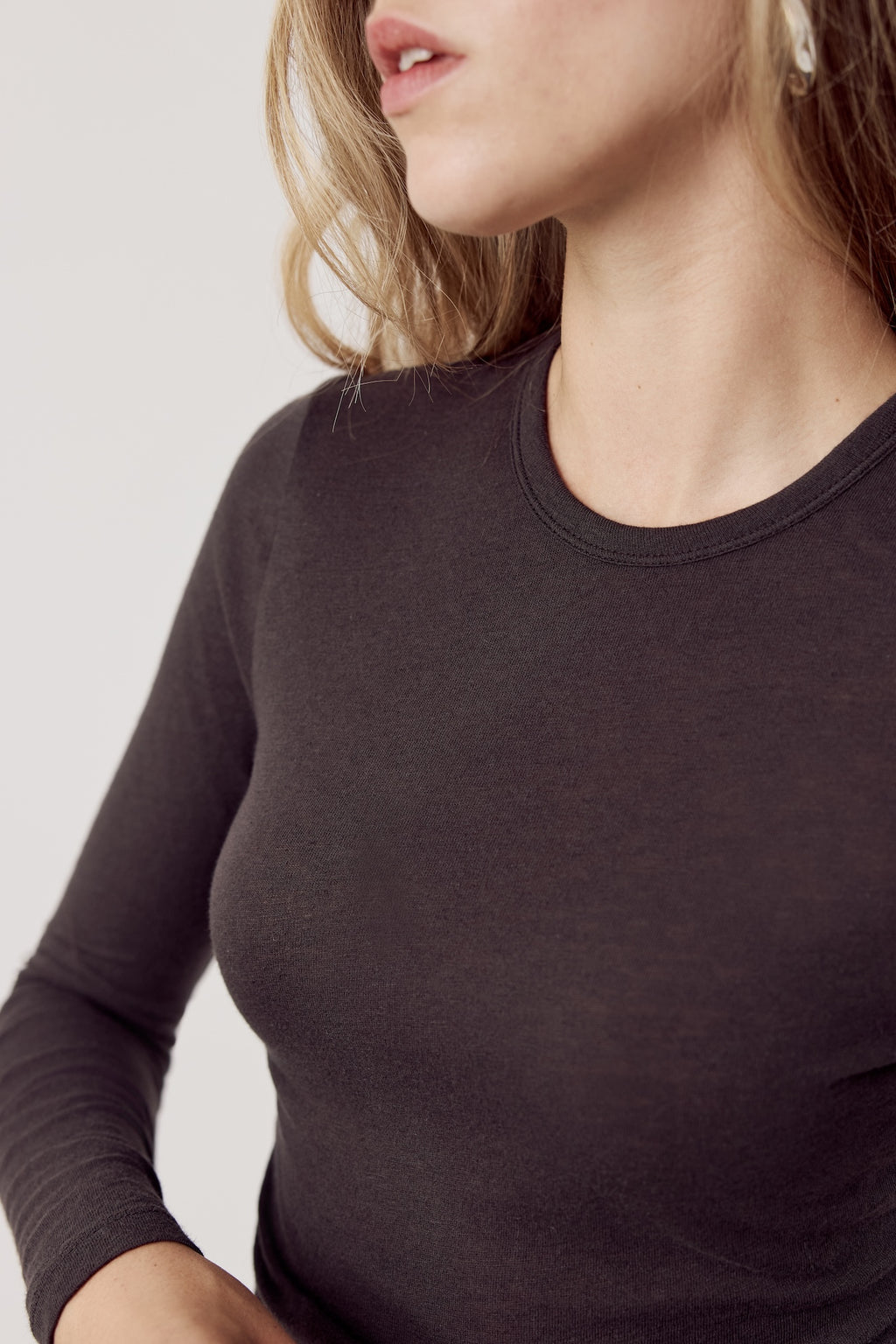 Milo Wool Jersey Longsleeve Dark Chocolate