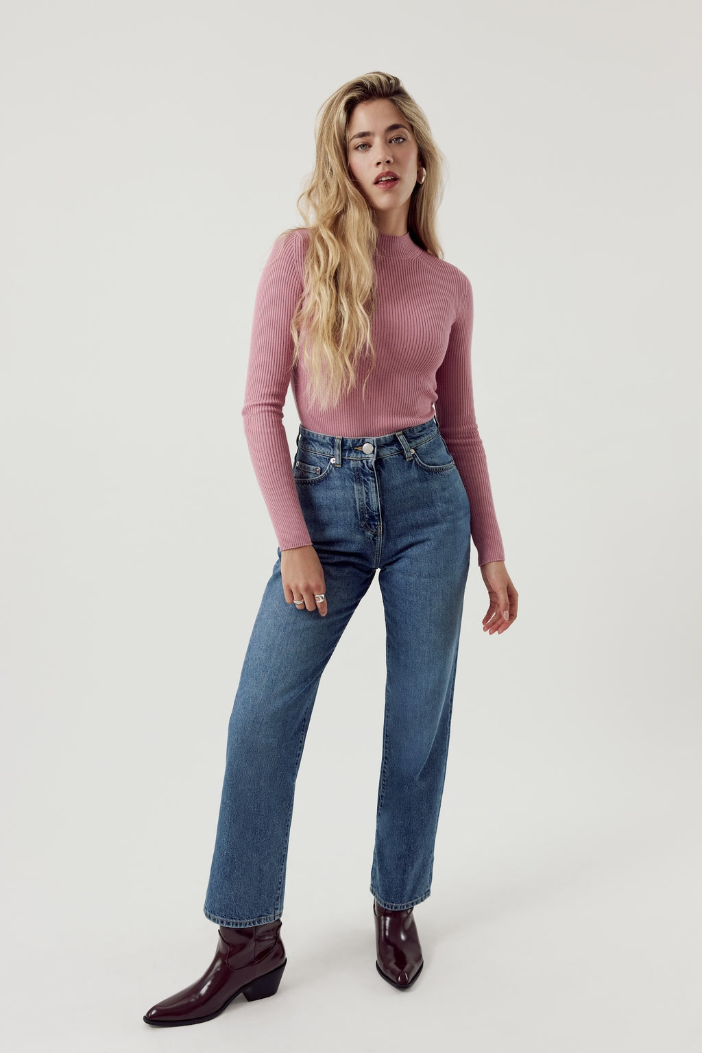 Basic Straight Leg Jeans Recycled Cotton