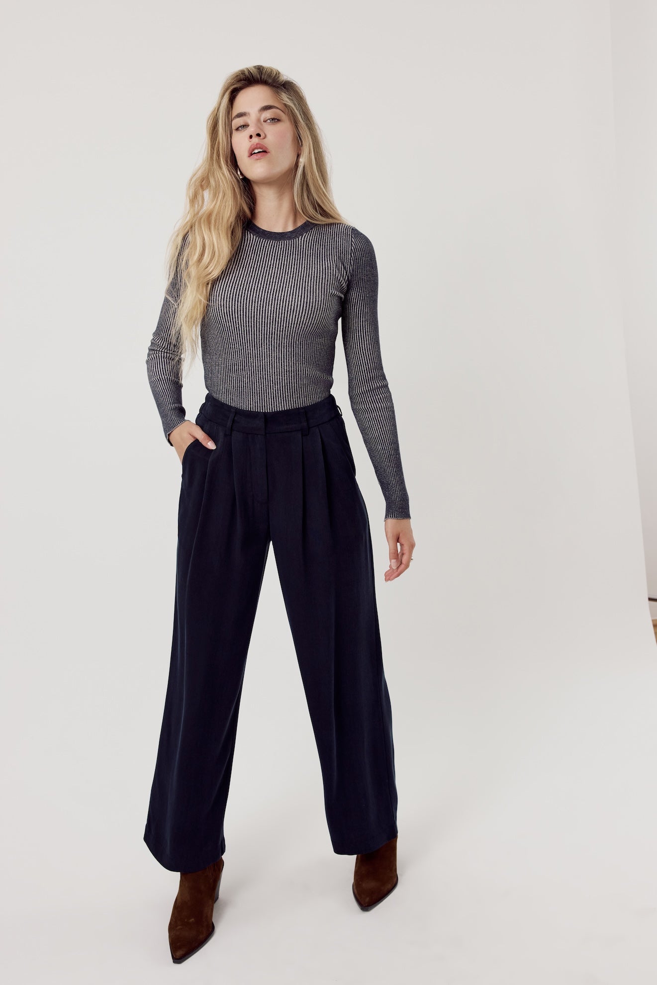 Harry Pants Cupro Dark Navy