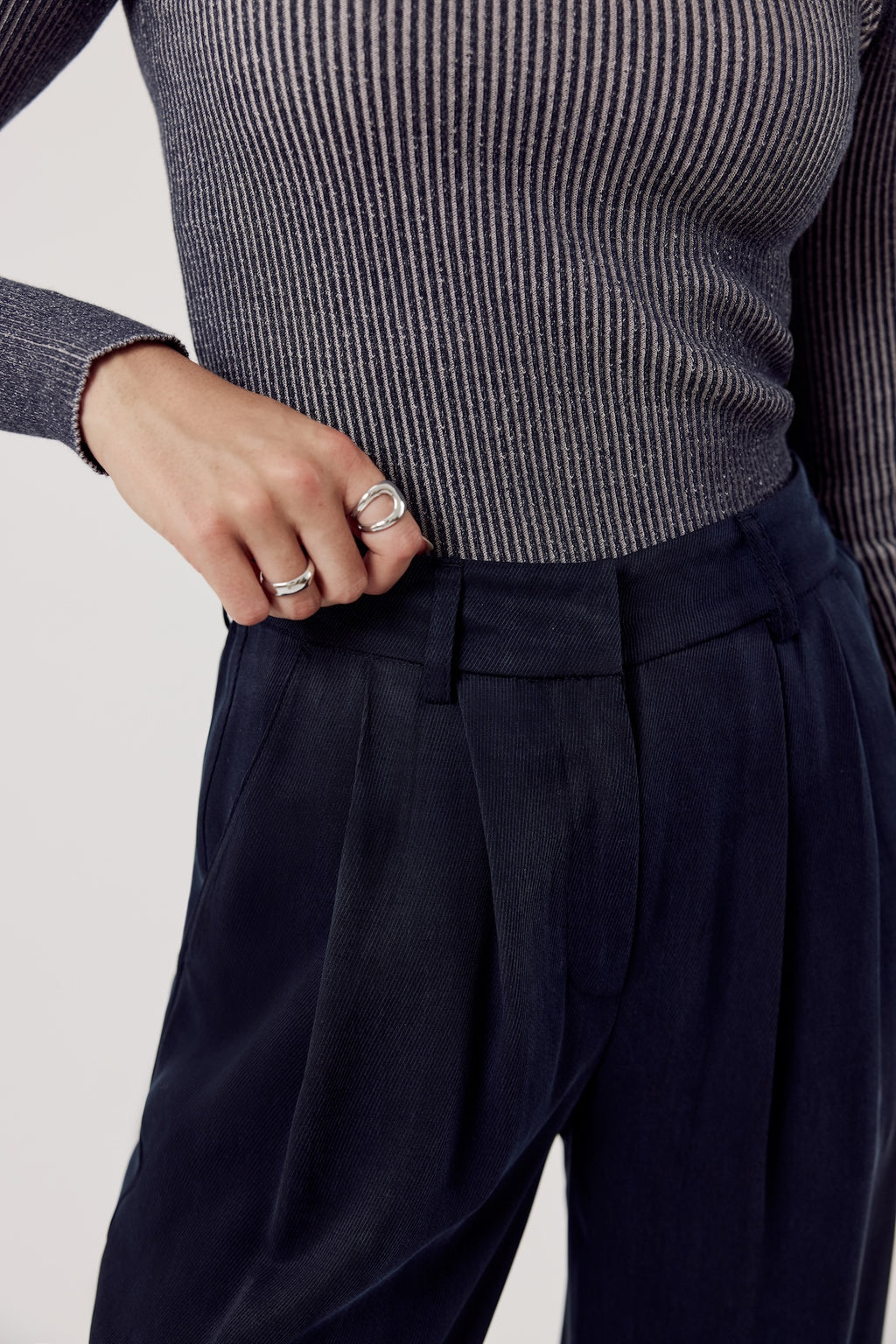 Harry Pants Cupro Dark Navy