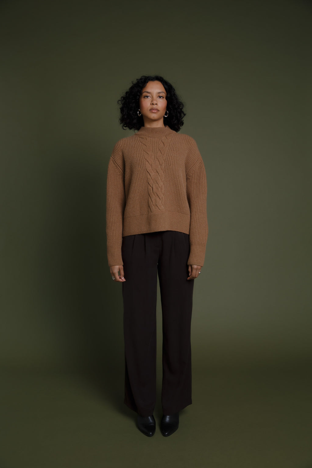 Farah Funnel Neck Sweater Caramel