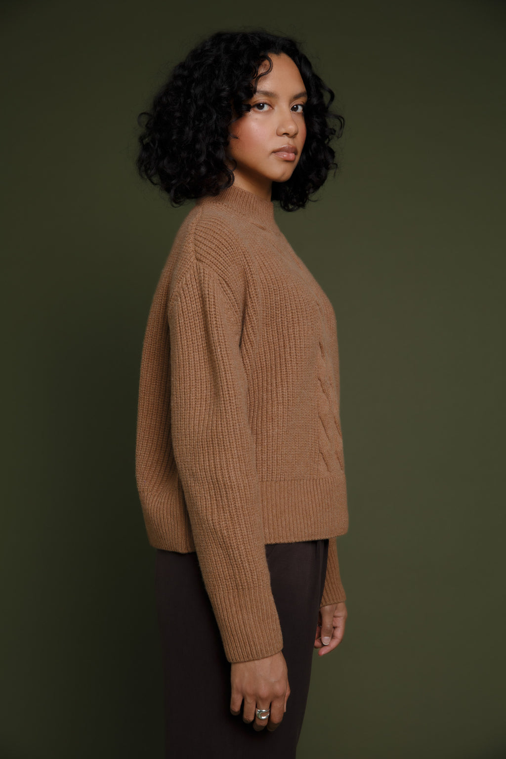 Farah Funnel Neck Sweater Caramel