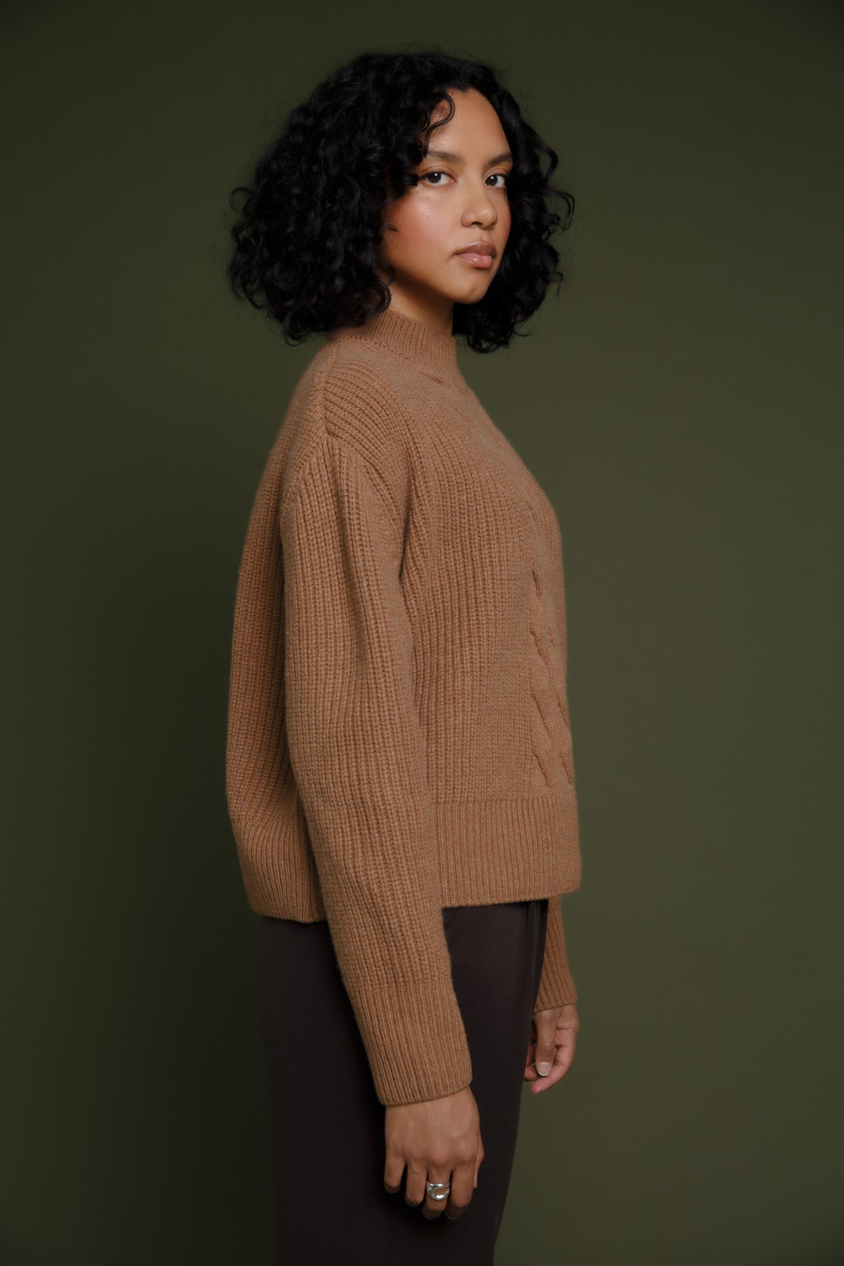 Farah Funnel Neck Sweater Caramel