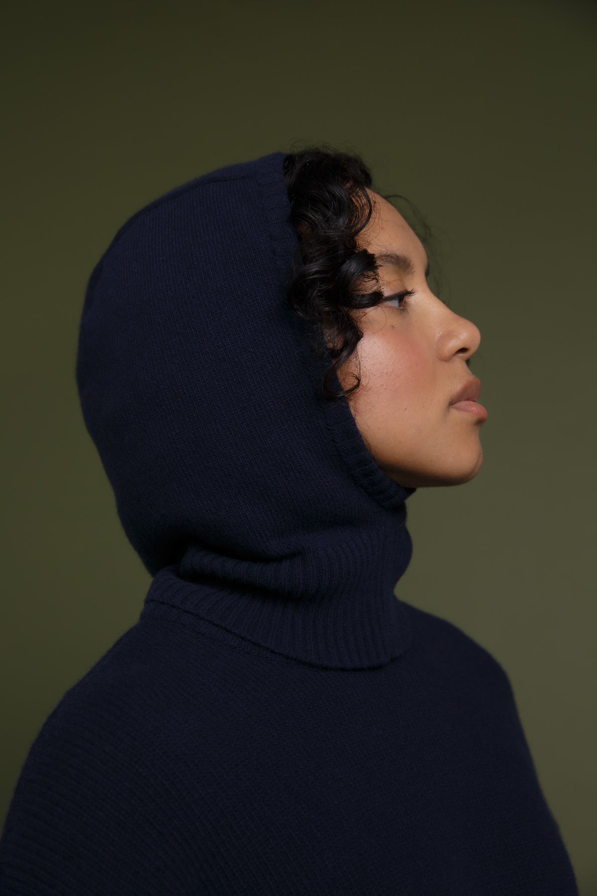 Lani Wool Balaclava Dark Navy