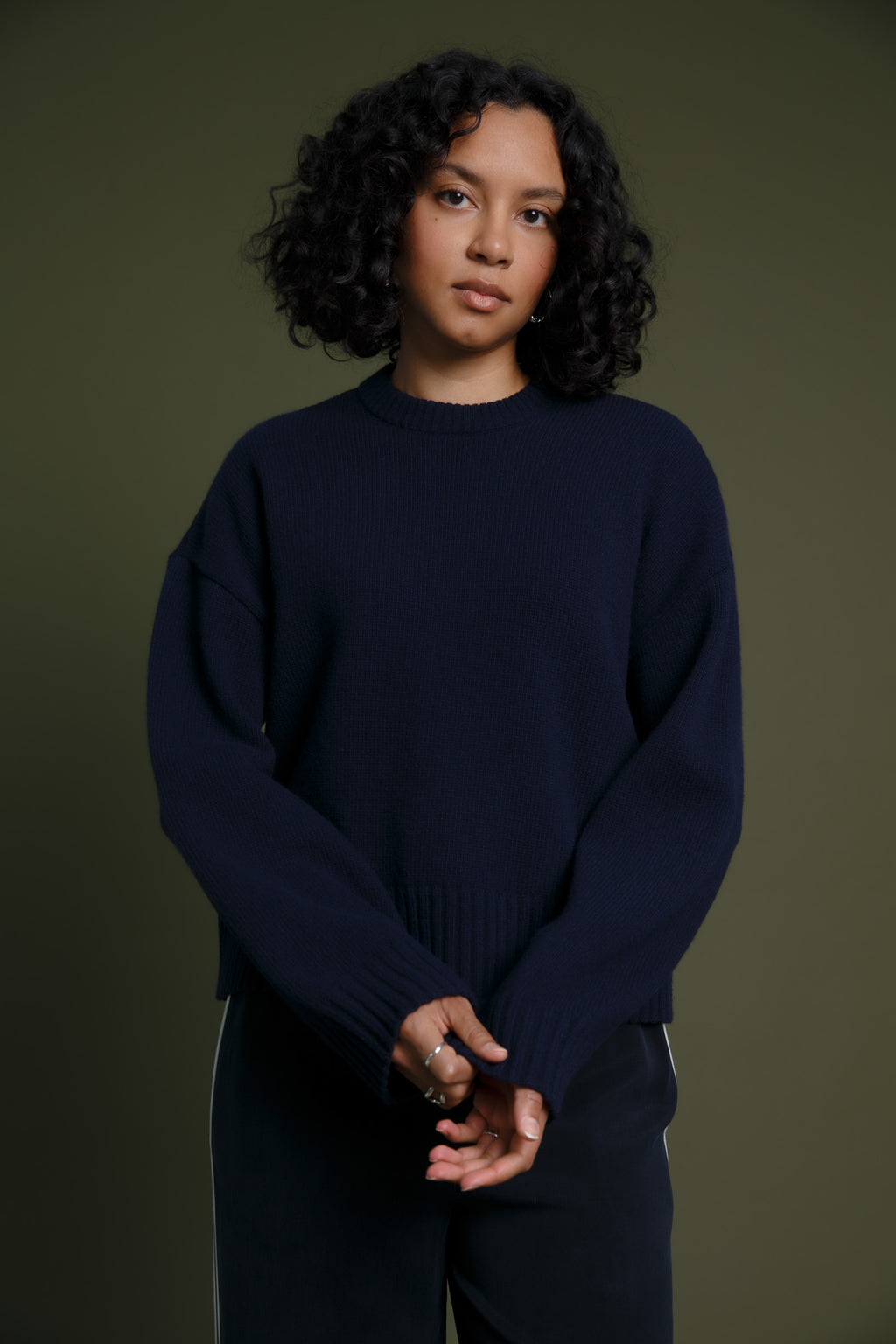Koki Recycled Wool Jumper Dark Navy