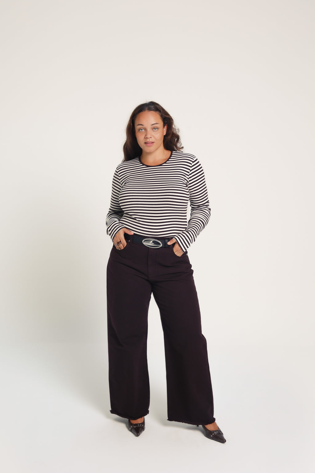 Malak Organic Cotton Longsleeve Chocolate Stripe