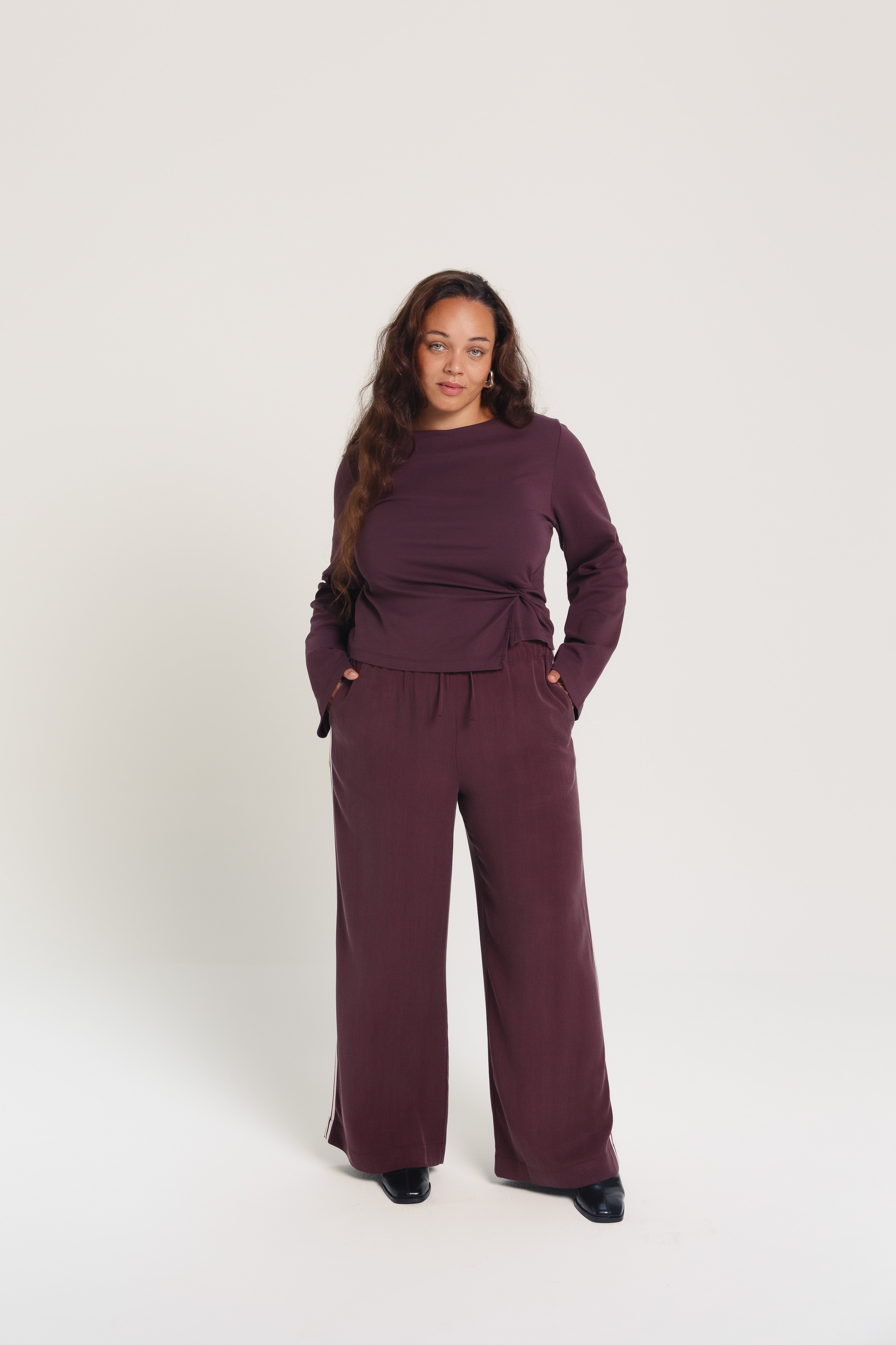 Moshka Organic Cotton Top Dark Plum