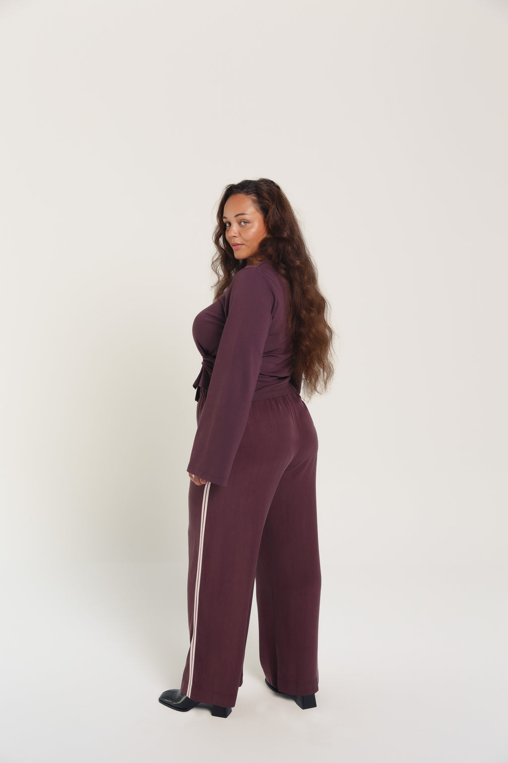 Villi Pants Cupro Dark Plum