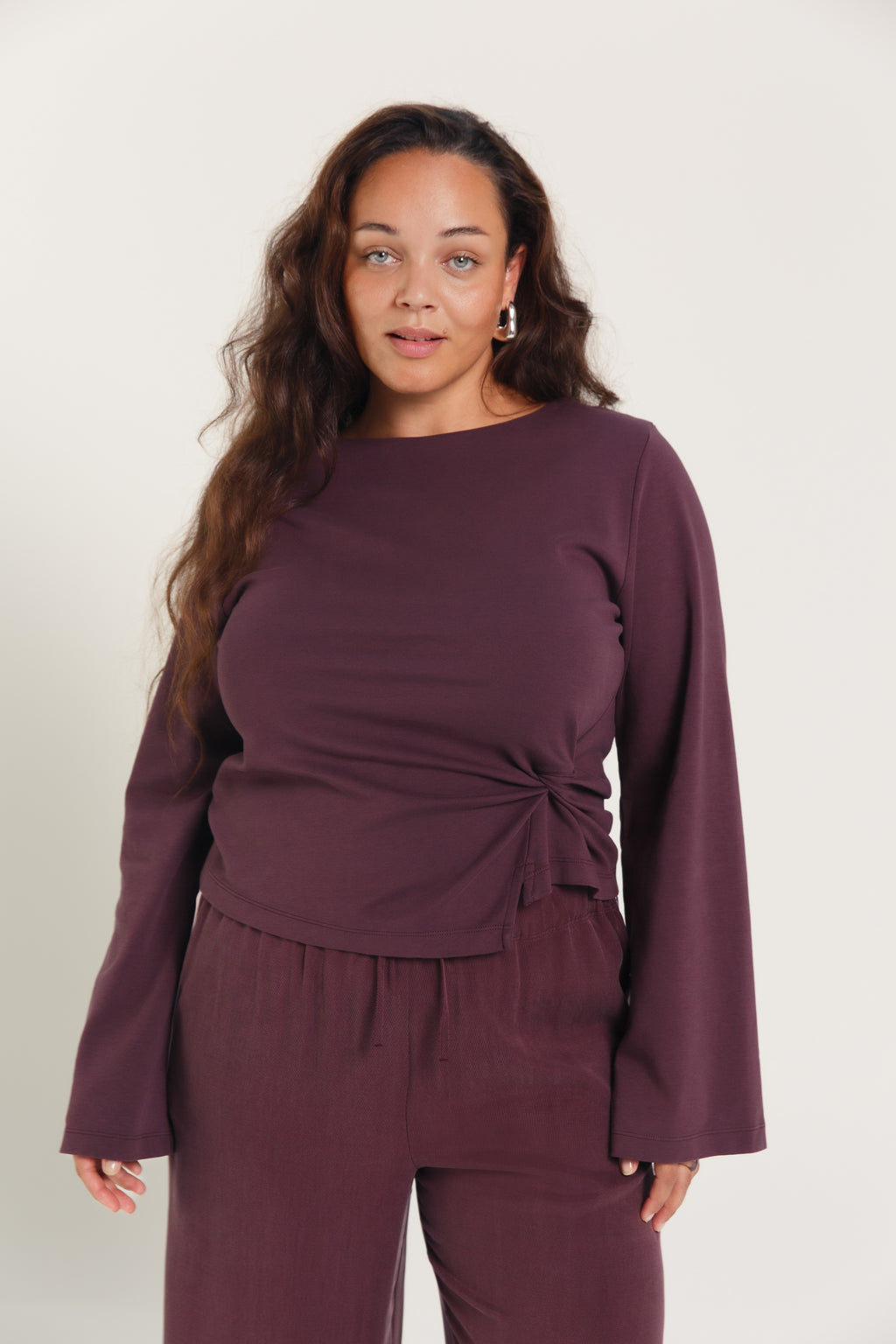 Moshka Organic Cotton Top Dark Plum