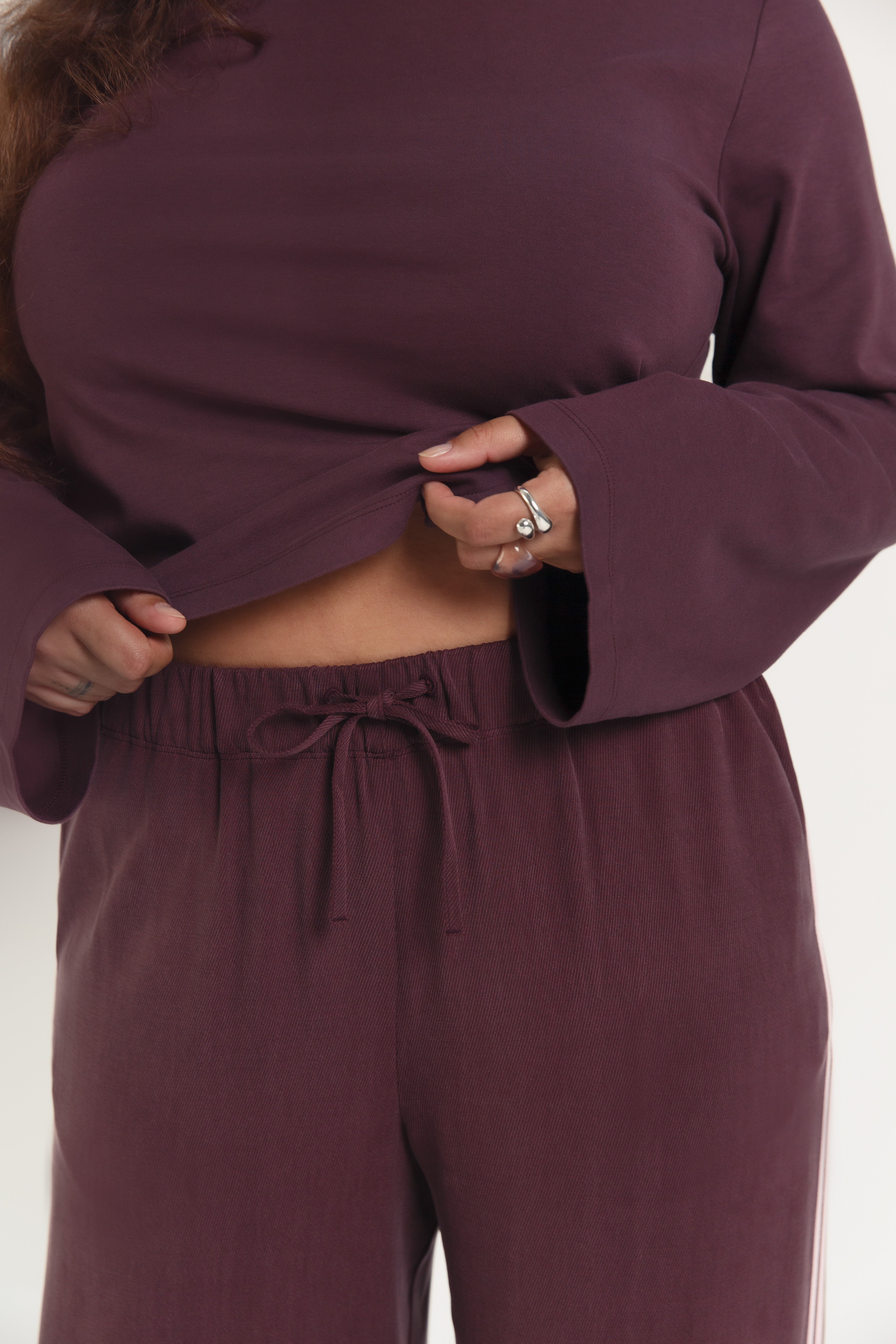 Villi Pants Cupro Dark Plum