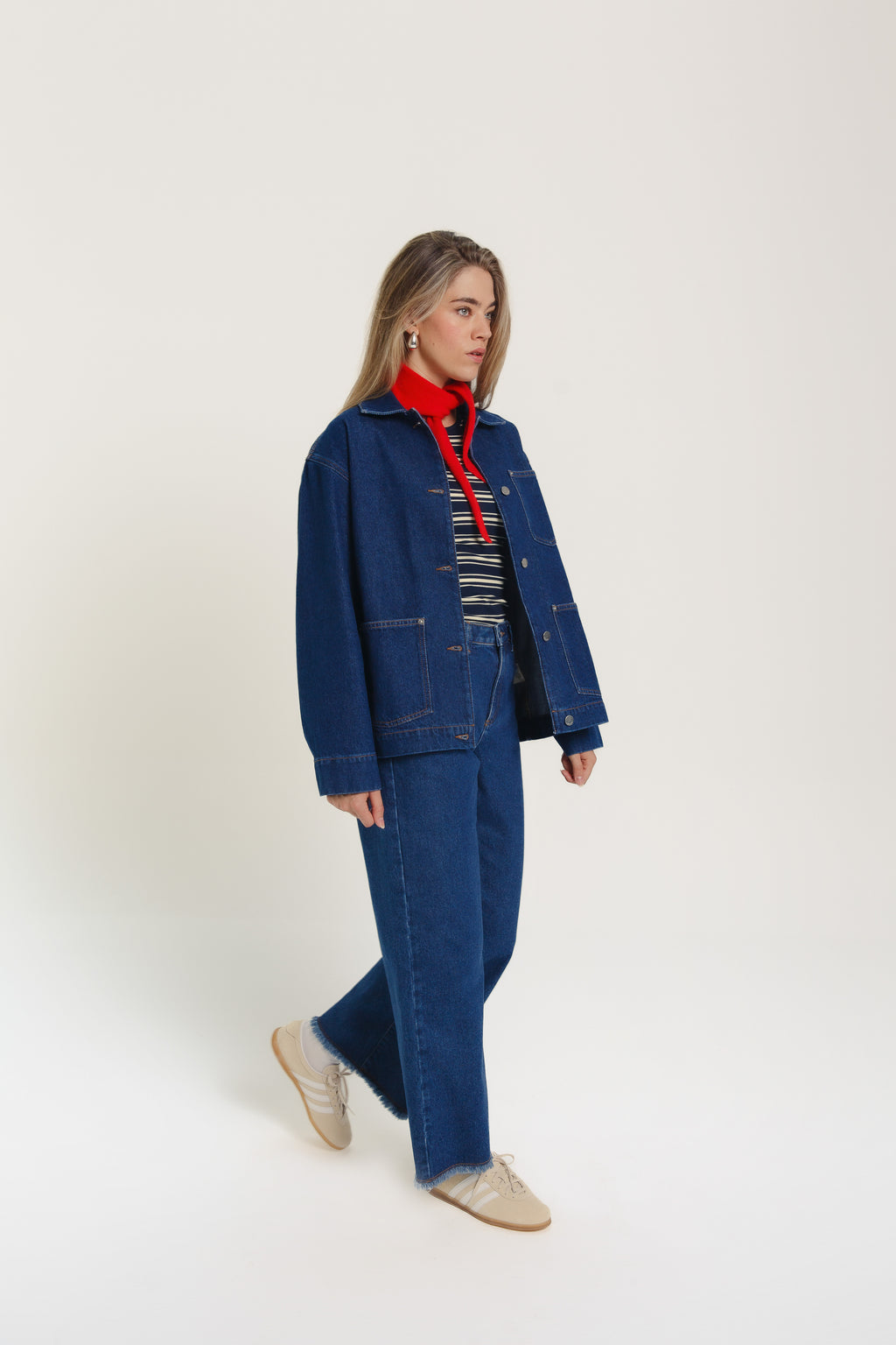 Maddie Wide Leg Jeans Dark Blue