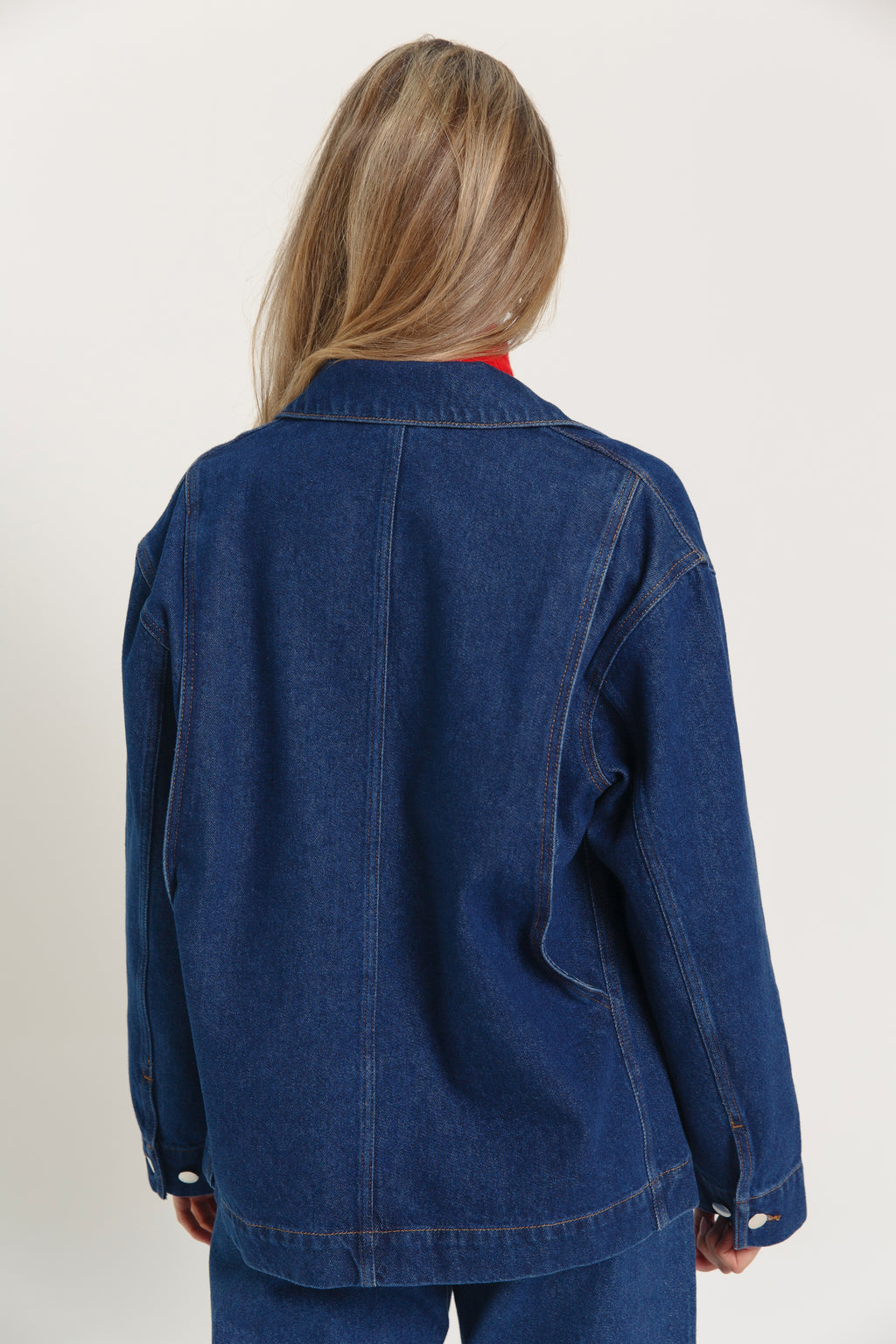 Dara Organic Denim Jacket Dark Blue
