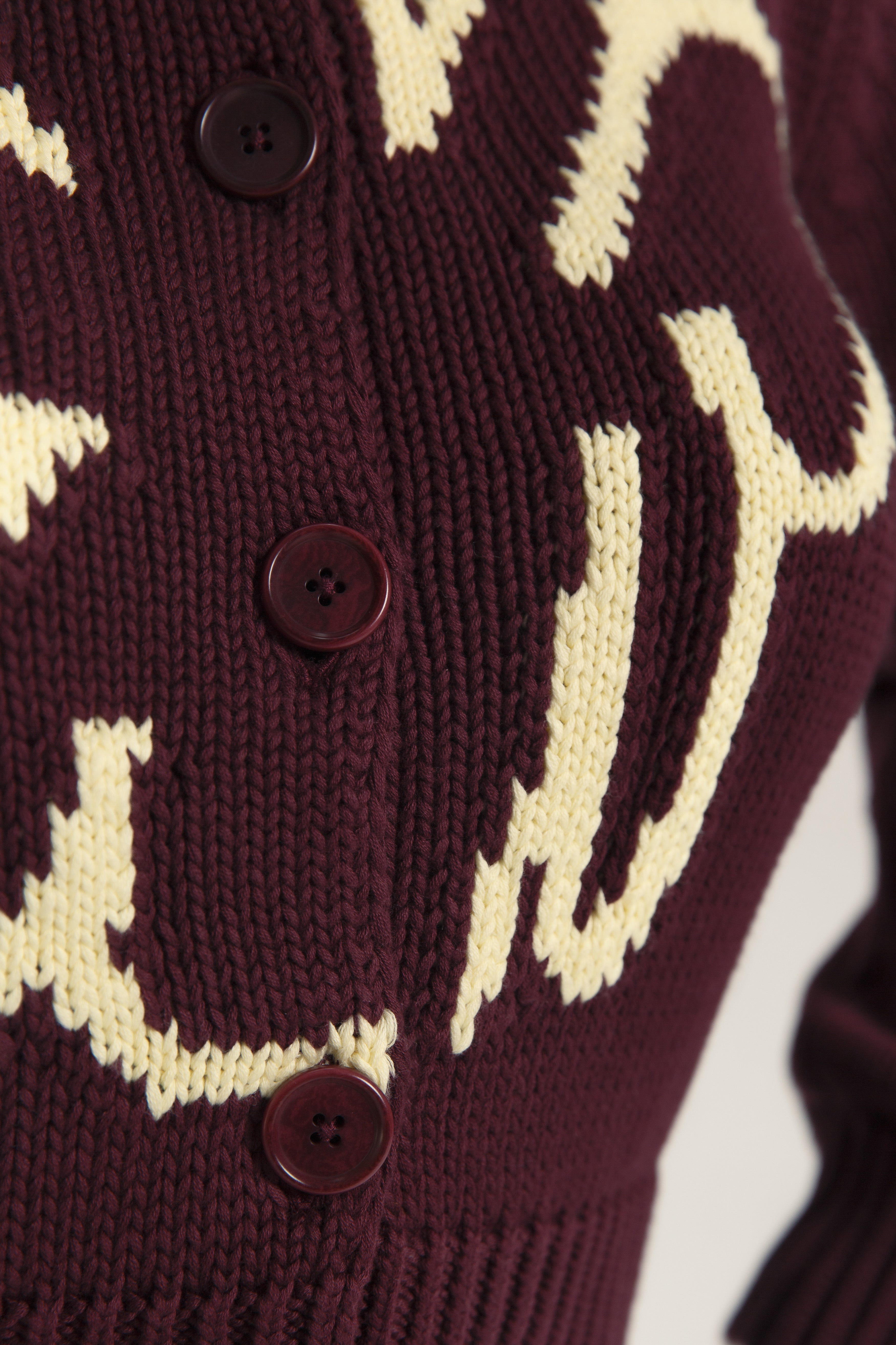 Calla Organic Cotton Cardigan Deep Wine