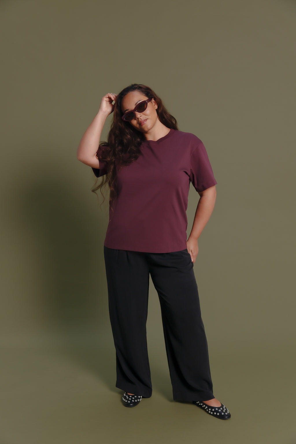 Basic Heavyweight T-Shirt Aubergine