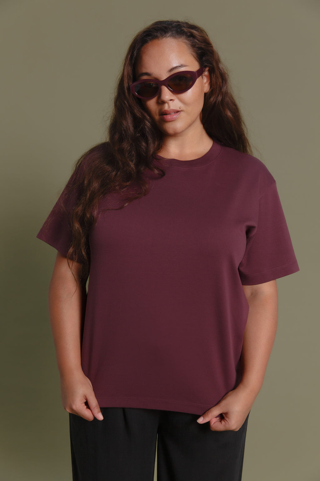 Basic Heavyweight T-Shirt Aubergine