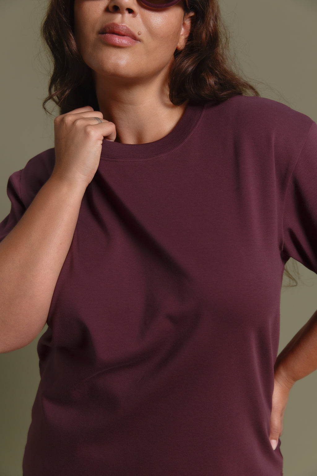 Basic Heavyweight T-Shirt Aubergine