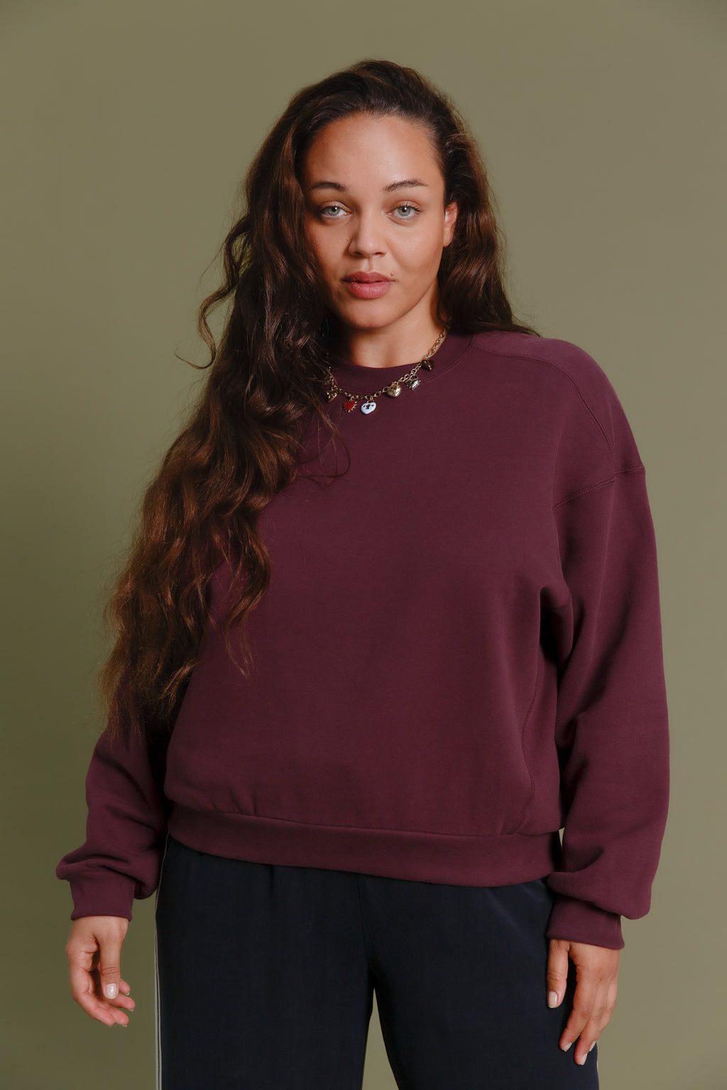 Signature Sweatshirt Aubergine