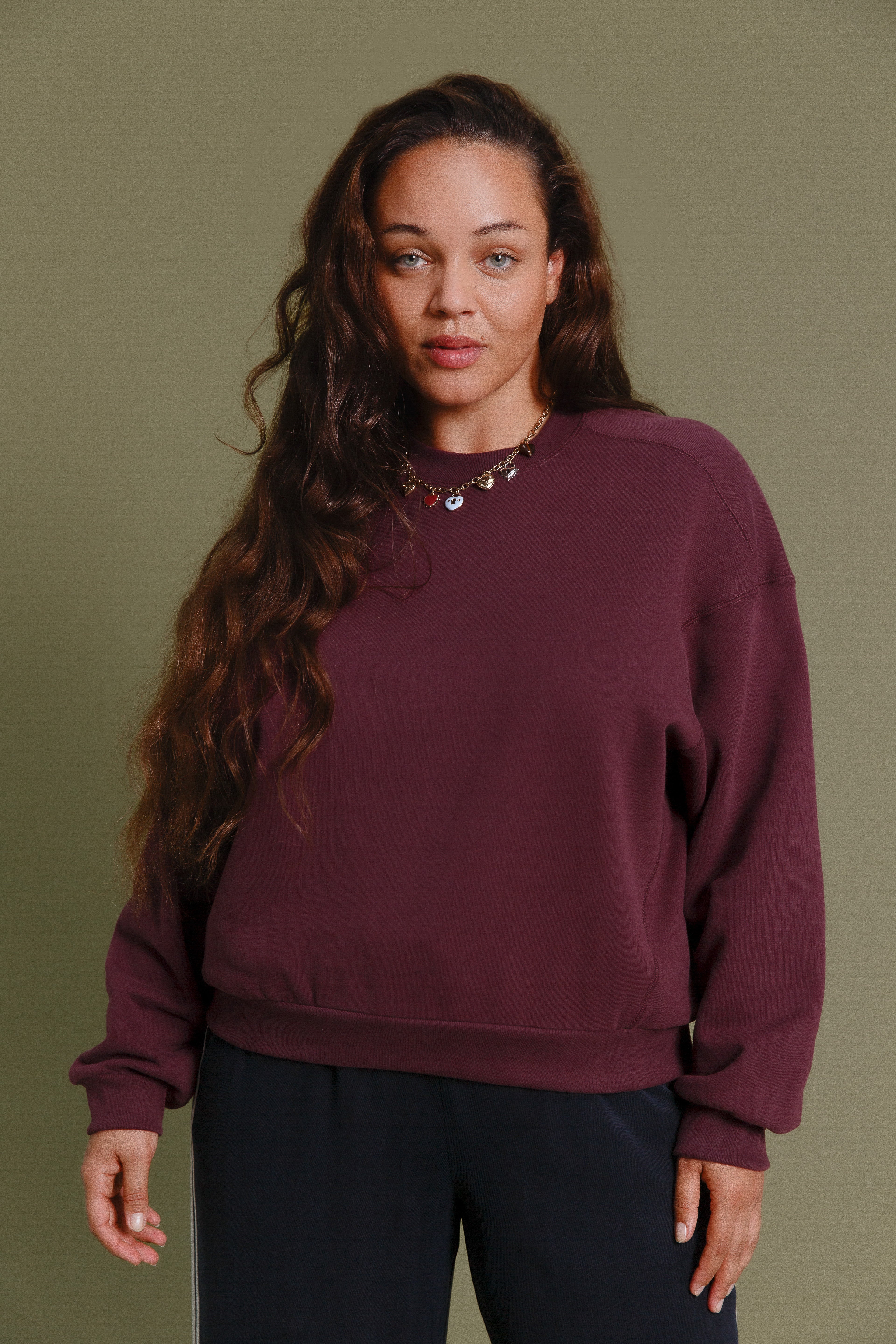 Signature Sweatshirt Aubergine