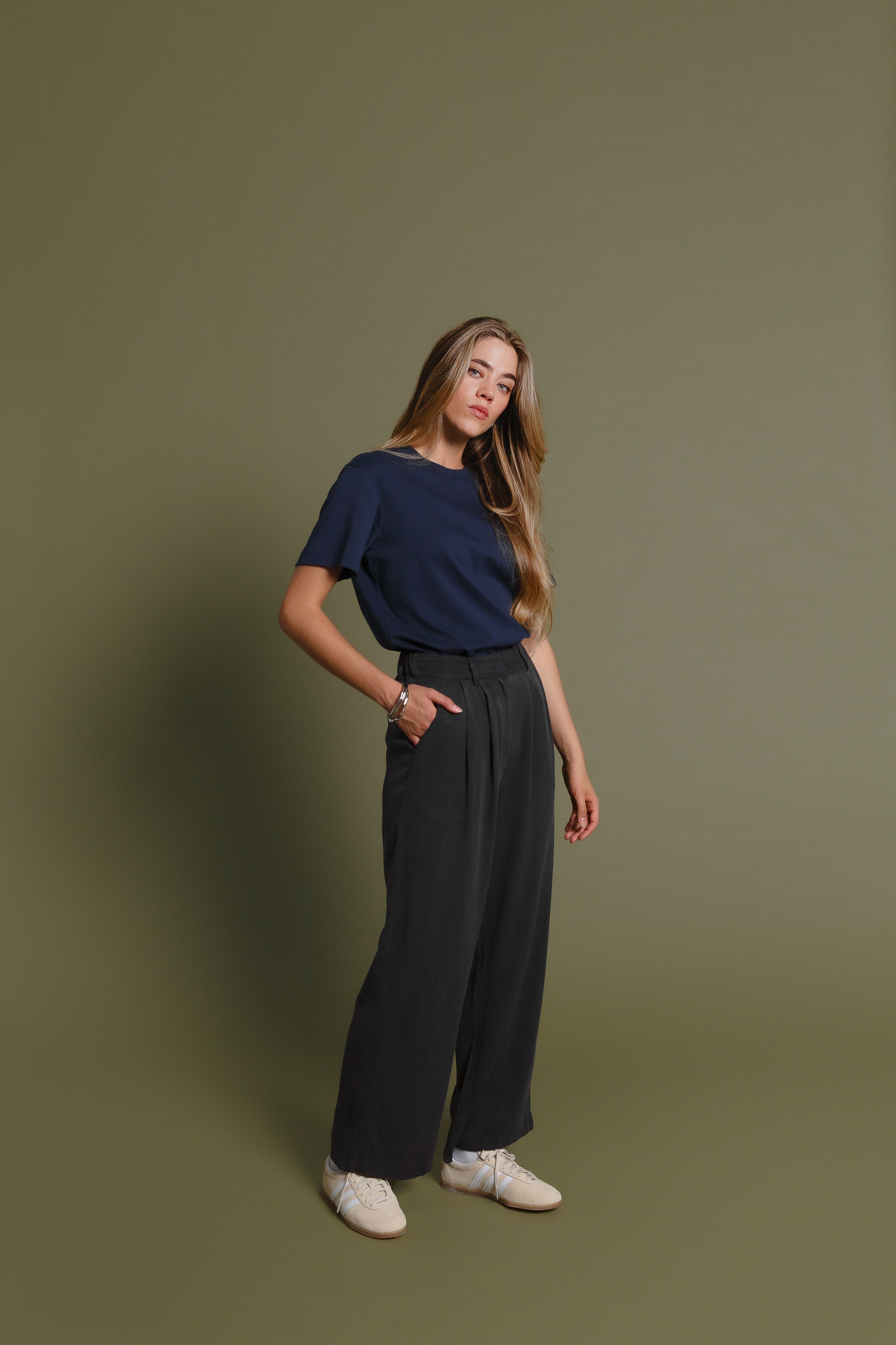 Harry Pants Cupro Dark Grey