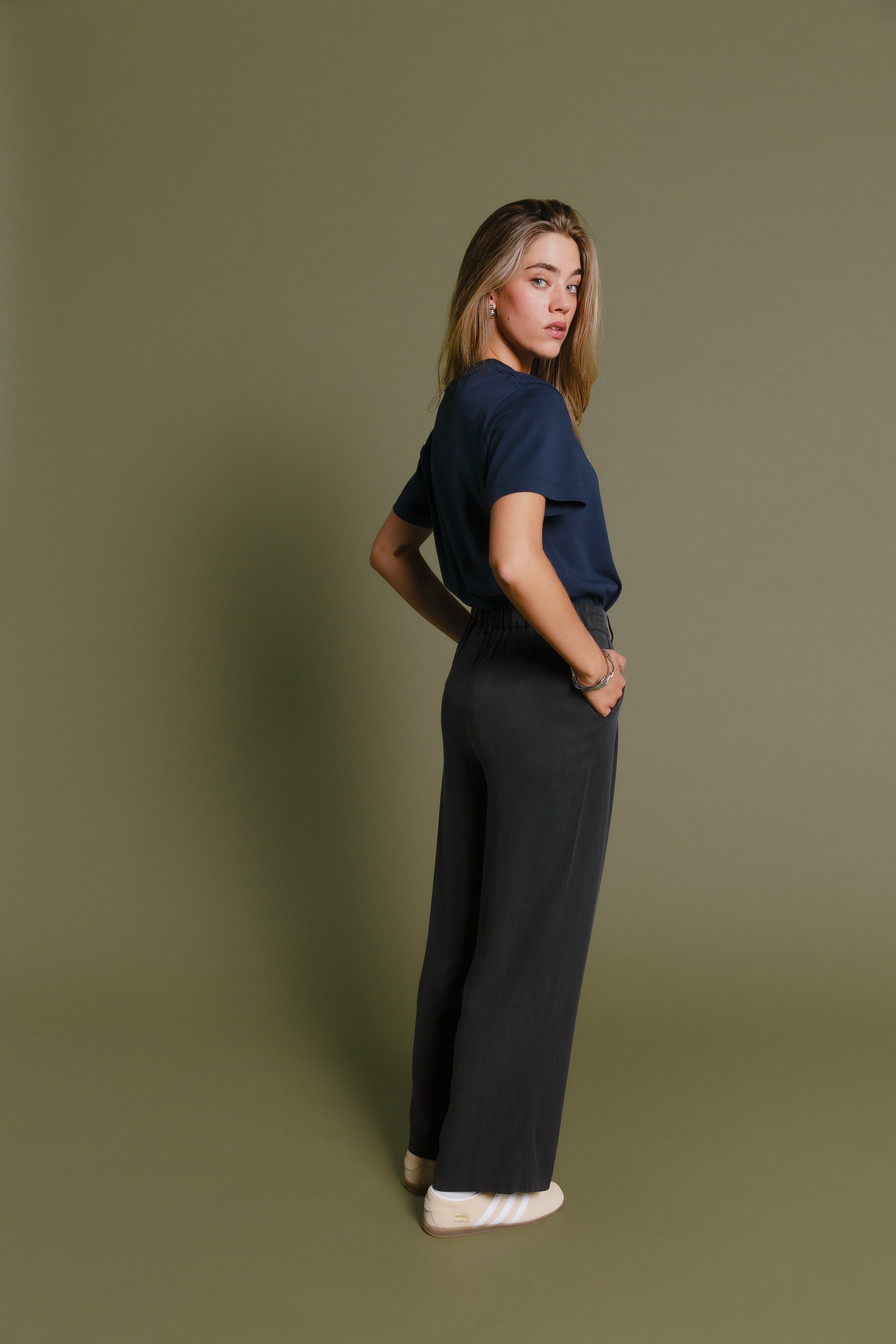 Harry Pants Cupro Dark Grey