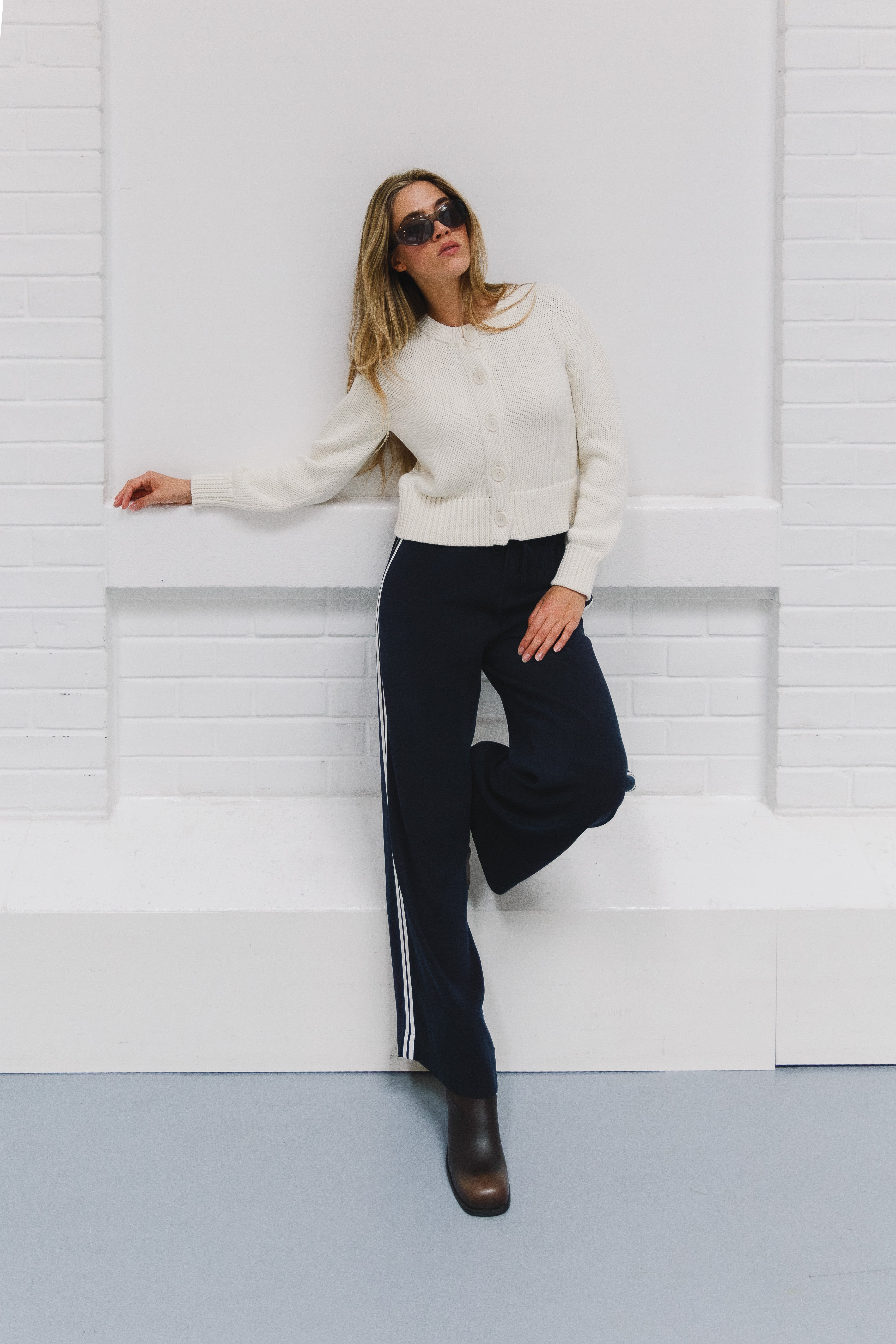 Calla Organic Cotton Cardigan Ecru