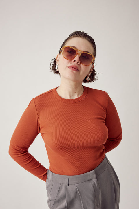 Leonie Rib Longsleeve Spice