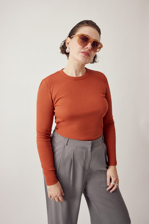 Leonie Rib Longsleeve Spice