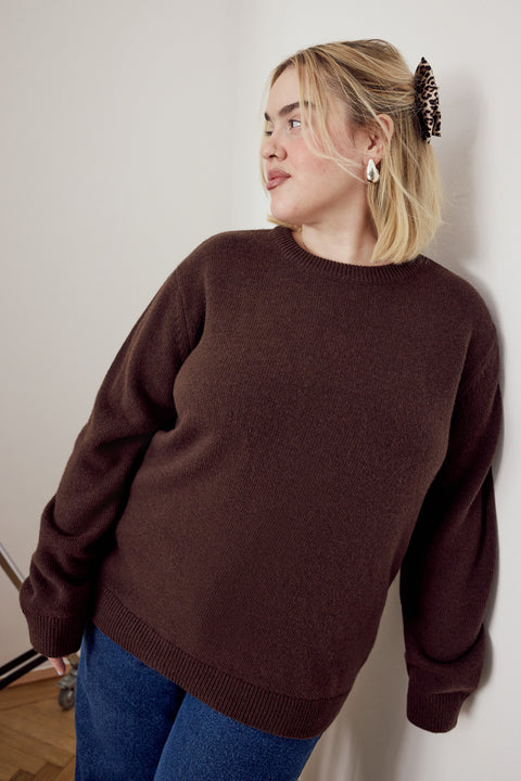 Bruno Recycled Wool Jumper Brown