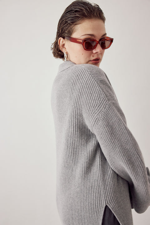 Elise Knitted Sweater Grey